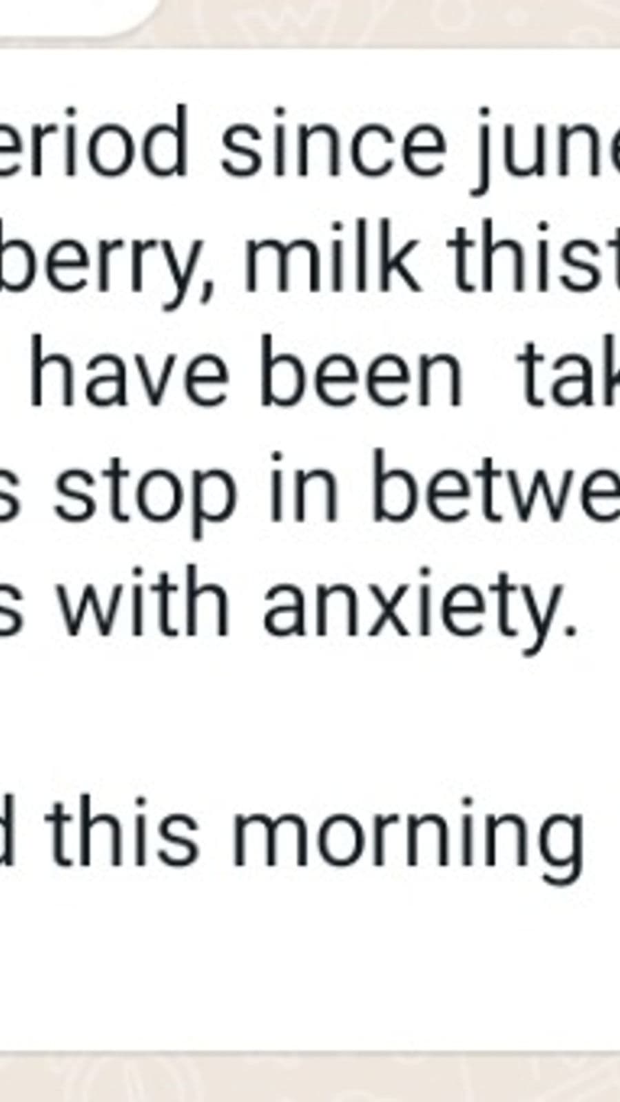 WhatsApp testimonial from a GaiaBerry customer (30)