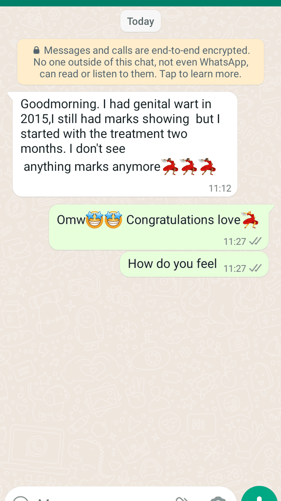 WhatsApp testimonial from a GaiaBerry customer (6)