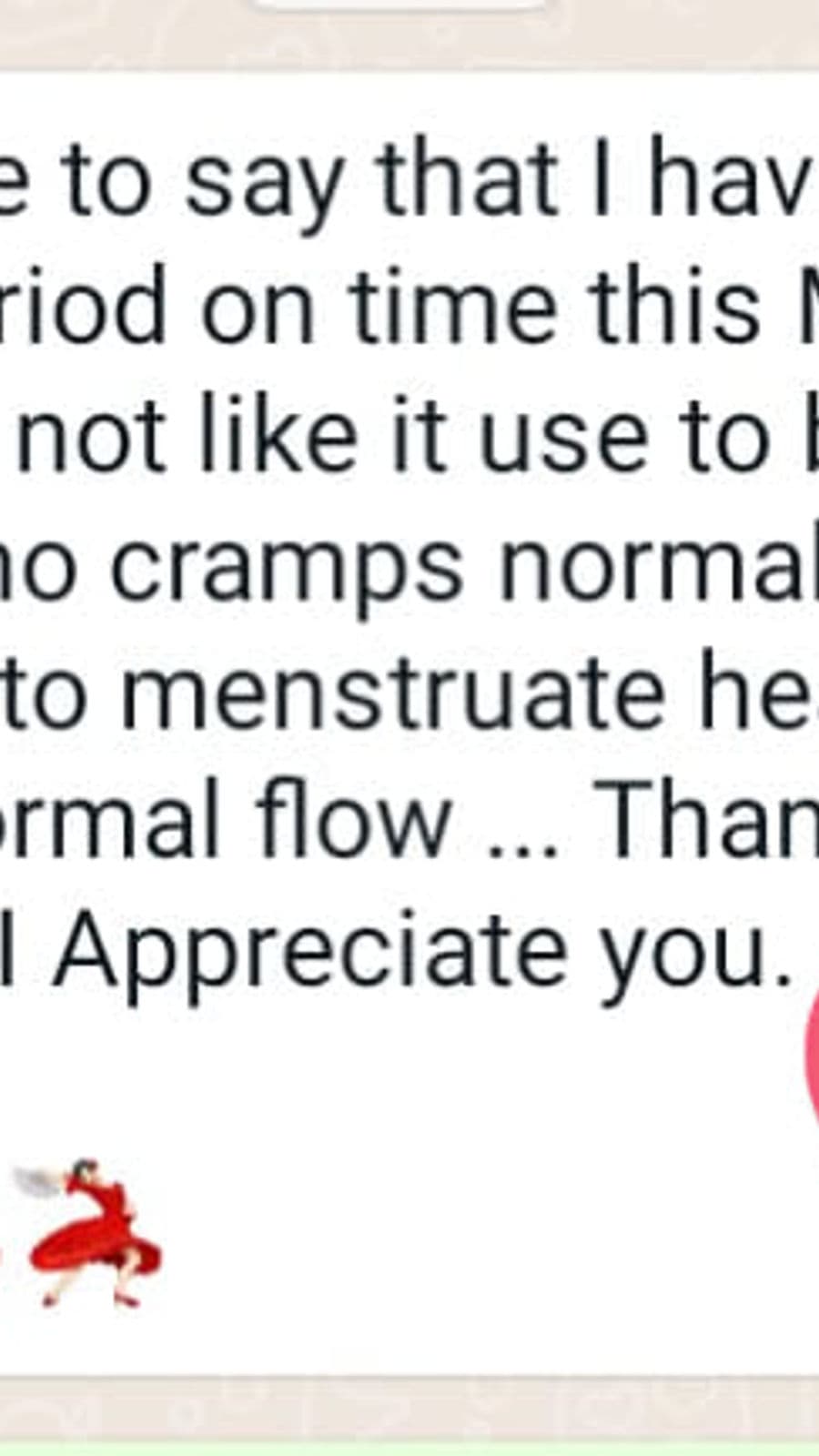 WhatsApp testimonial from a GaiaBerry customer (41)